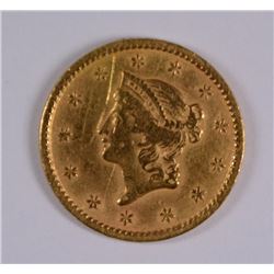 1851 $1 GOLD (TYPE 1) F/VF