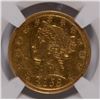 Image 2 : 1853-D $5 GOLD LIBERTY NGC AU DETAILS (TOUGH COIN TO FIND)