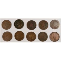 (10) INDIAN HEAD CENTS (66, 67, 68, 69, 70, 71, 72, 73, 75, 76)