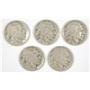 Image 1 : (5) 1925-D BUFFALO NICKELS
