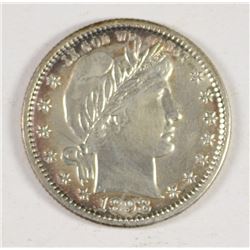 1898 BARBER QUARTER AU/BU