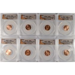 (8) SLABBED 2009 LINCOLN PENNIES ANACS SP-69'S (P&D)