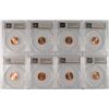 Image 2 : (8) SLABBED 2009 LINCOLN PENNIES ANACS SP-69'S (P&D)