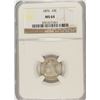 Image 1 : 1876 SEATED DIME NGC MS-64