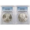 Image 1 : 2002 & 2003 AMERICAN SILVER EAGLES, PCGS MS-69