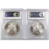 Image 2 : 2002 & 2003 AMERICAN SILVER EAGLES, PCGS MS-69