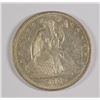 Image 1 : 1869 SEATED LIBERTY HALF AU
