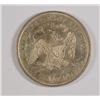 Image 2 : 1869 SEATED LIBERTY HALF AU