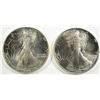 Image 1 : ( 2 ) UNC 1990 AMERICAN SILVER EAGLES