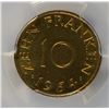 Image 3 : 1954 SAARLAND 10 FRANKEN, PCGS MS-66 RARE!!