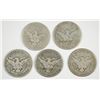 Image 2 : (5) BARBER HALF DOLLARS (13-D, 13-S, 14-S, 15-D, 15-S)
