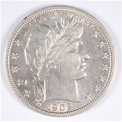1902 BARBER HALF DOLLAR XF/AU
