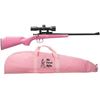 Image 1 : NEW!!! Crickett 220BSC Single Shot 22LR w/ Scope/Case Bolt 16.1" 1 Syn Pink Stk Blued 611613112204
