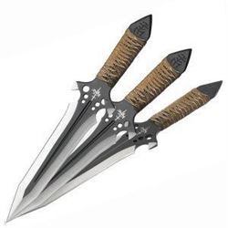 NEW!!!! Kit Rae HellHawk Thrower Set, Black w/Sheath 098289015303
