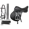 _NEW!_ Black Event Jumping English Horse Saddle Package 16 18 [4744A]