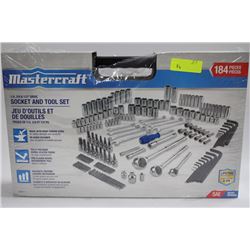 NEW MASTERCRAFT 184PCS SOCKET AND TOOL SET