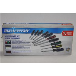 NEW 10 PIECE MASTERCRAFT SCREWDRIVER SET