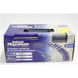 MASTERCRAFT MAXIMUM 51 PIECE SCREWDRIVER AND BIT