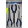 Image 1 : MASTERCRAFT 3 PCS LONG REACH PLIER SET