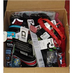 BOX OF ASSORTED DOG GEAR, ASSORTED SIZES