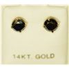 Image 2 : 14K GOLD BLACK DIAMOND (1.22CT) EARRINGS