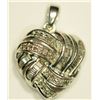 Image 2 : STERLING SILVER DIAMOND (0.3CT) HEART-SHAPED