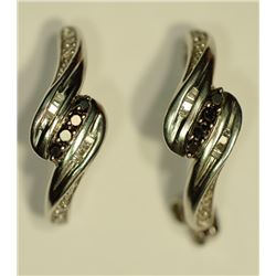 STERLING SILVER BLUE DIAMOND (0.1CT) & WHITE