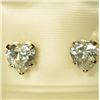 Image 1 : 9K GOLD CUBIC ZIRCONIA HEART-SHAPED EARRINGS