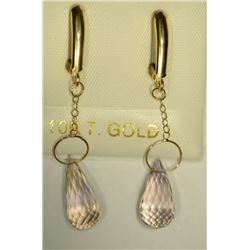 10K GOLD AMETHYST EARRINGS