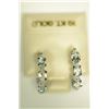 Image 1 : 10K WHITE GOLD AQUAMARINE EARRINGS