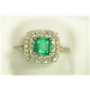 Image 3 : 10K WHITE GOLD EMERALD (1.0CT) & DIAMOND (0.3CT)