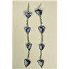Image 1 : 14K WHITE GOLD TANZANITE (3.1CT) EARRINGS