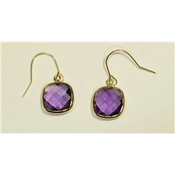 14K GOLD AMETHYST EARRINGS