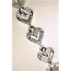 STERLING SILVER DIAMOND (0.05CT) BRACELET