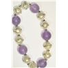 Image 2 : NATURAL PEARL & AMETHYST BRACELET