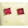 Image 1 : 14K GOLD RUBY (2.15CT) EARRINGS