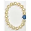 Image 1 : NATURAL PEARL & CUBIC CRYSTAL BRACELET