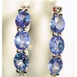 STERLING SILVER TANZANITE EARRINGS