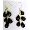 Image 1 : 14K GOLD BLACK ONYX TEAR DROP EARRINGS