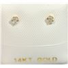 Image 1 : 14K GOLD DIAMOND (0.1CT) EARRINGS