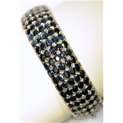 STERLING SILVER SAPPHIRE (41.0CT) BANGLE