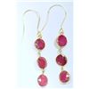 Image 2 : 14K GOLD RUBY (7.0CT) EARRINGS