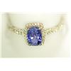 Image 2 : 10K WHITE GOLD TANZANITE & 44 SIDE DIAMONDS