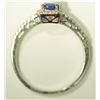 Image 4 : 10K WHITE GOLD TANZANITE & 44 SIDE DIAMONDS