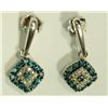 Image 1 : STERLING SILVER BLUE DIAMOND (0.4CT) EARRINGS