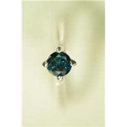 14K WHITE GOLD BLUE DIAMOND (0.4CT) RING