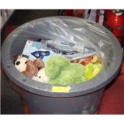 GREY ROUND BIN W/ NEW OILER'S POOL