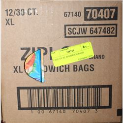 CASE OF XL SANDWICH BAGS