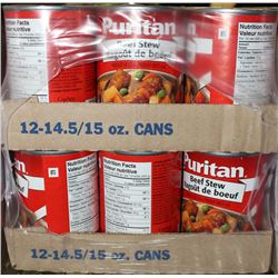 CASE OF PURITAN BEEF STEW