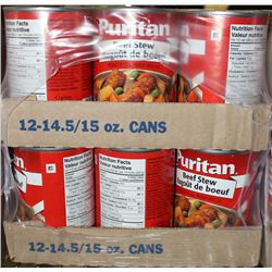 CASE OF PURITAN BEEF STEW